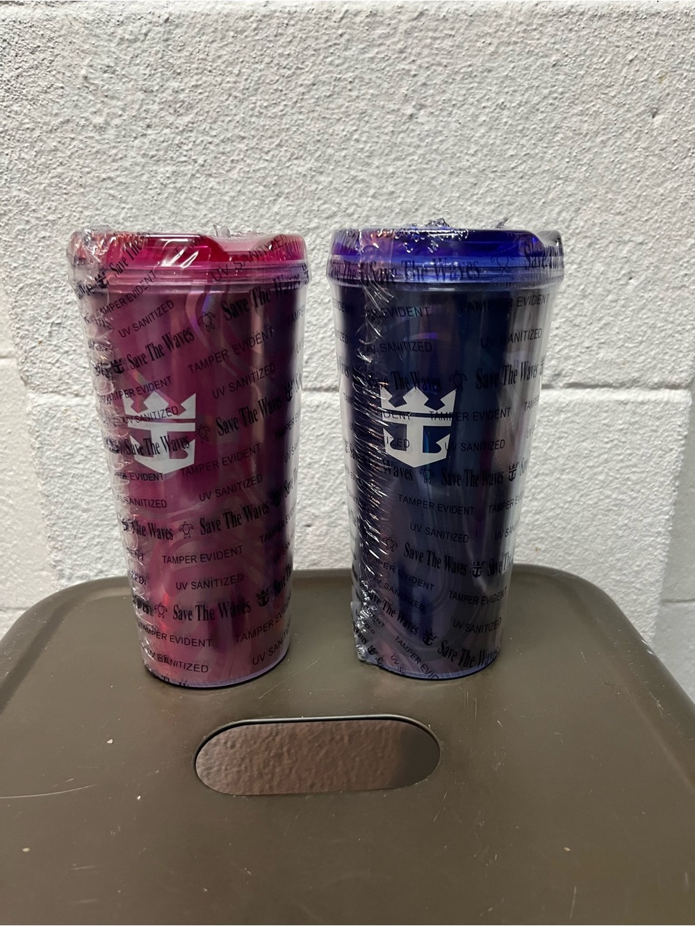 Save The Wave Insulated Travel Tumbler - Purple and Pink